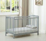 Brooklyn Grey Baby Cot with Water-Repellent Mattress