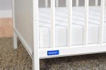White Wooden Baby Cot Bed with Aloe Vera Mattress