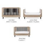 Tutti Bambini Como 3-in-1 Cot Bed - Distressed Oak
