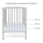 Starlight Cot with Convertible Mattress and Teething Rails
