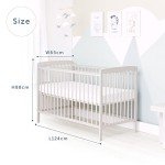 Starlight Cot with Convertible Mattress and Teething Rails