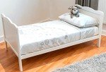 White Solid Wood Convertible Baby Cot Bed