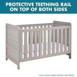 Caro Grey Wash Convertible Cot Bed with Teething Rail