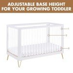 Acrylic Kimi Cot Bed with Hairpin Legs