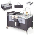 5-in-1 Portable Travel Cot with Diaper Changer