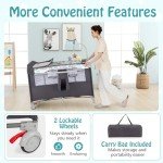 5-in-1 Portable Travel Cot with Diaper Changer