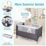 5-in-1 Portable Travel Cot with Diaper Changer