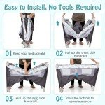 5-in-1 Portable Travel Cot with Diaper Changer
