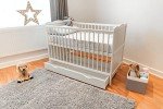 B4Beds White Baby Cot with Mattress & Drawer