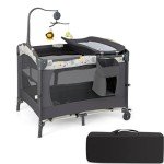 COSTWAY 4-in-1 Portable Travel Cot and Bassinet