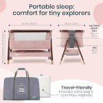 Tutti Bambini CoZee Luxe Bedside Crib - Walnut/Blush