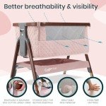 Tutti Bambini CoZee Luxe Bedside Crib - Walnut/Blush