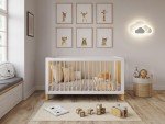 Alexander 4-in-1 Baby Cot Bed - White/Sunset Pine