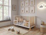 Alexander 4-in-1 Baby Cot Bed - White/Sunset Pine