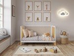 Alexander 4-in-1 Baby Cot Bed - White/Sunset Pine