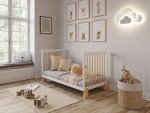 Alexander 4-in-1 Baby Cot Bed - White/Sunset Pine