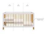 Alexander 4-in-1 Baby Cot Bed - White/Sunset Pine