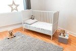 White Wood Convertible Baby Cot Bed with Toddler Bed