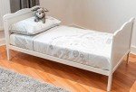 White Wood Convertible Baby Cot Bed with Toddler Bed