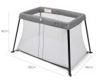 Grey Mélange Babylo Liteway Lightweight Travel Cot