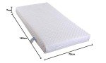 Eco-Breathable Waterproof Quilted Cot Mattress 140x70 cm