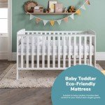 Eco-Breathable Waterproof Quilted Cot Mattress 140x70 cm