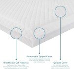 Eco-Breathable Waterproof Quilted Cot Mattress 140x70 cm