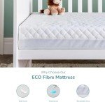 Eco-Breathable Waterproof Quilted Cot Mattress 140x70 cm