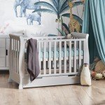 Mini Sleigh Cot Bed in Warm Grey by Obaby