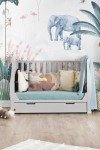 Mini Sleigh Cot Bed in Warm Grey by Obaby