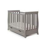 Mini Sleigh Cot Bed in Warm Grey by Obaby