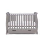 Mini Sleigh Cot Bed in Warm Grey by Obaby