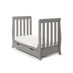 Mini Sleigh Cot Bed in Warm Grey by Obaby