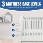 White Babymore Eva Sleigh Cot Bed with Mattress