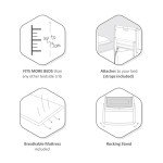 SnuzPod 4 Bedside Crib - Rocking Portable Baby Cot