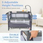 5-in-1 Portable Baby Travel Cot with Accessories