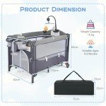 5-in-1 Portable Baby Travel Cot with Accessories