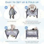 5-in-1 Portable Baby Travel Cot with Accessories