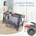5-in-1 Portable Baby Travel Cot with Accessories