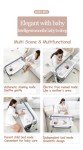 Convertible Baby Bedside Crib with Bluetooth Music (Grey)