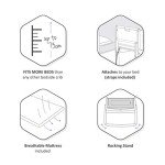 SnuzPod 4 Bedside Crib - Lightweight Portable Cot