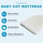 Quilted Breathable Baby Travel Cot Mattress 95x65 cm