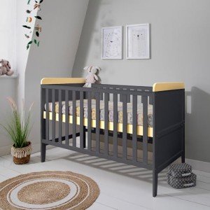 Tutti Bambini Rio 2-in-1 Cot Bed - Oak/Slate Grey