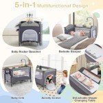 5-in-1 Portable Baby Travel Cot and Sleeper