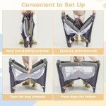 5-in-1 Portable Baby Travel Cot and Sleeper