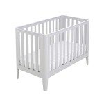 Babymore Iris Grey Cot Bed - Solid Pine Wood