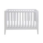 Babymore Iris Grey Cot Bed - Solid Pine Wood