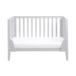 Babymore Iris Grey Cot Bed - Solid Pine Wood