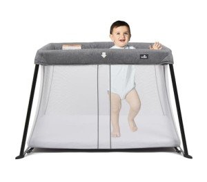 Grey Mélange Babylo Liteway Lightweight Travel Cot