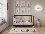 Alexander 4-in-1 Baby Cot Bed - Anthracite/Pine
